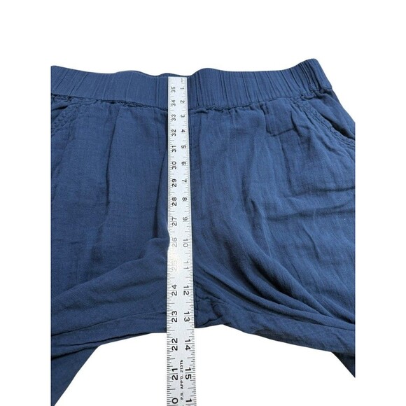 Pact Organic Cotton Women's Size XL Gauze Wide Leg Cropped Pants Blue - Coastal - Picture 9 of 10